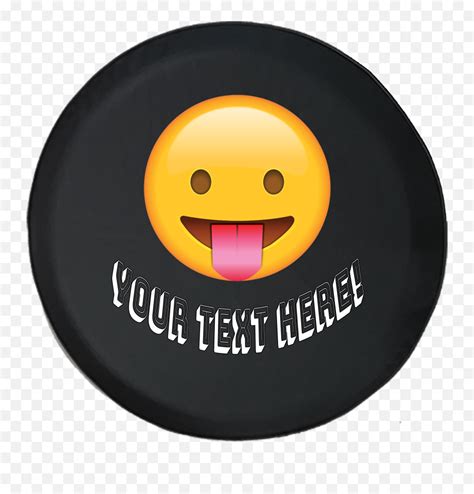 Details About Spare Tire Cover Personalized Emoji Tease Tongue Out Jk