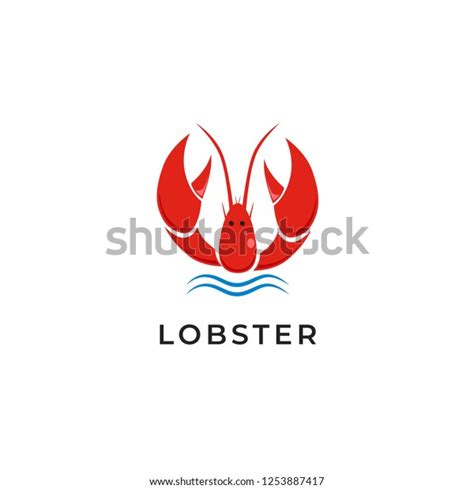 Lobster Logo Design Stock Vector Royalty Free 1253887417