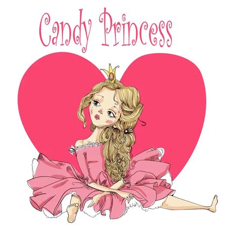 Happy Birthday Princess Greeting Card — Stock Vector © Azzzya 64689255