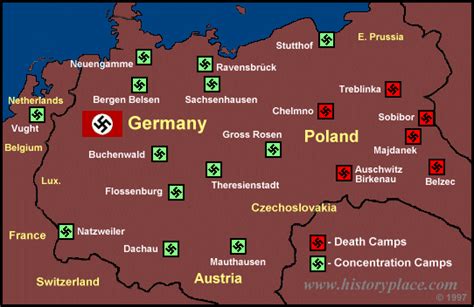 Update in process, correlation of data provided in linked pages. The History Place - Holocaust Timeline: Map of Nazi Concentration Camps