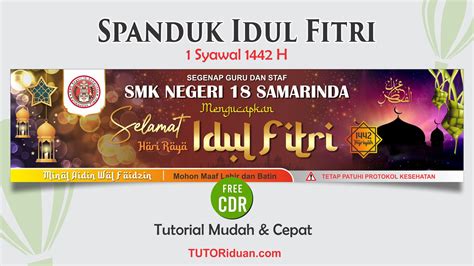 Desain Spanduk Banner Idul Fitri 1442 H Coreldraw Free Cdr Riset