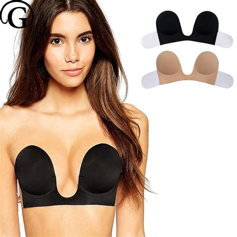 Prayger New Sexy Wedding Party Bra Women Deep U Invisible Adhesive Bras