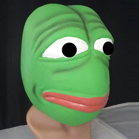 Pepe The Frog Latex Mask Halloween Meme Costume Cosplay Comic Frog Mask