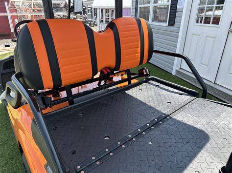 Orange Golf Cart - Icon EV i40 - Hartville Golf Carts