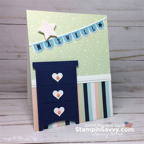 Soon enough, all their time will be consumed by their little bundle of joy! Stampin Up Baby Boy Card Idea: Welcome Max! % Stampin' Savvy
