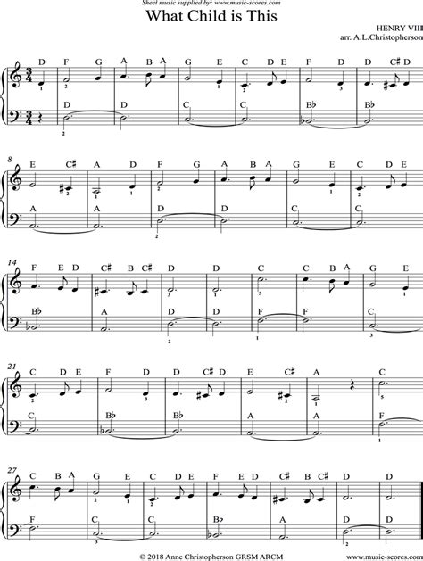I usually try to make these christmas songs easy to play (but still sound full and interesting). Greensleeves Piano Sheet Music With Letters - Image Of ...