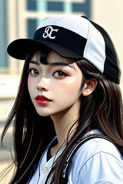 Premium Ai Image Young Beautiful Girl Wearing Hat With Exquisite
