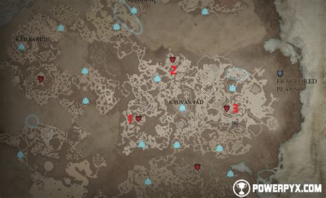 Diablo 4 Fractured Peaks All Stronghold Locations