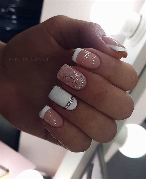 The Best 12 Pink And White Square Nail Designs Designgatebox