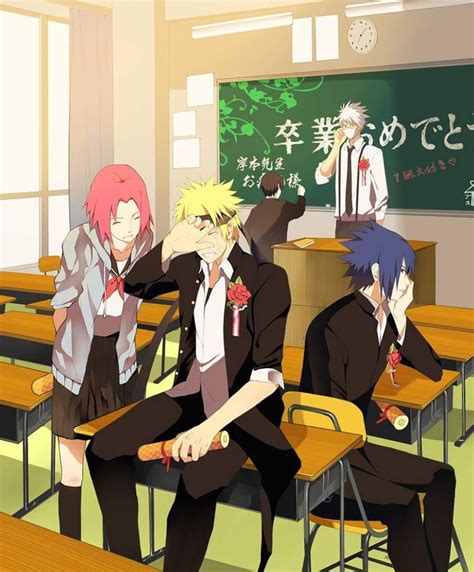 Konoha High School Shared By Pwnyy Uchiha On We Heart It Наруто