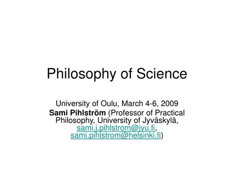 Ppt Philosophy Of Science Powerpoint Presentation Free Download Id