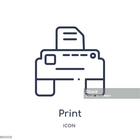 Linear Print Icon From Electrian Connections Outline Collection Thin