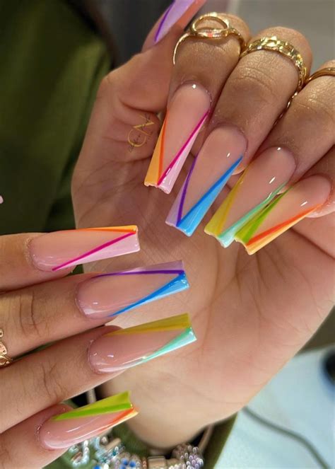 38 Elegant French Tip Coffin Nails Youll Love In Summer Page 12 Of