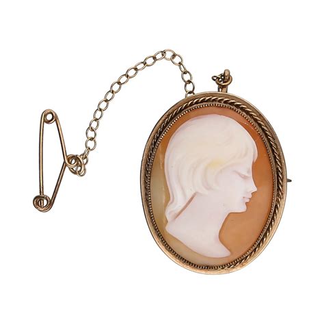 Ct Gold Cameo Brooch