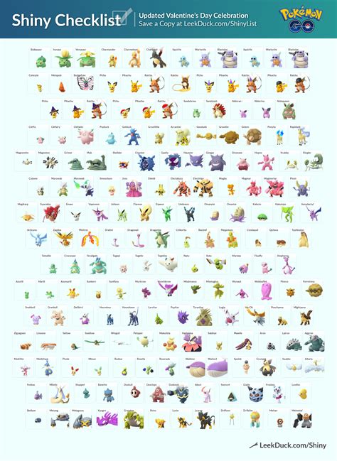 Alolan cubone) this list also does not include megas or formes. Pokemon Go Shiny Checklist: all shiny Pokemon and how to ...