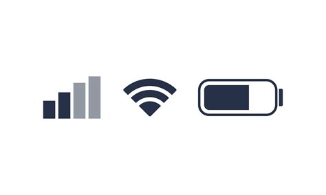 Vector Phone Mobile Signal Wifi And Mobile Status Bar Connection Icon