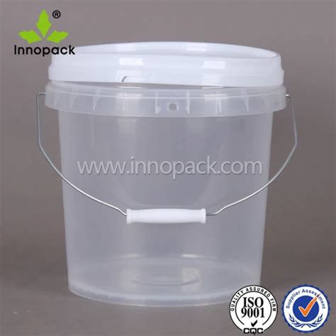 5 Gallon Clear Pp Plastic Buckets With Lid For Food Packing And Storage