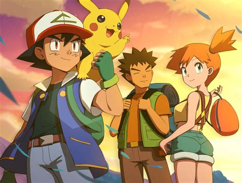 Pikachu Ash Ketchum Misty And Brock Pokemon And 2 More Drawn By