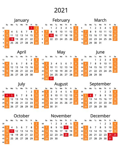 Free Printable 2021 Calendar With Week Numbers Printable Select The
