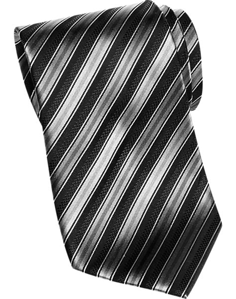 Sean John Black Stripe Extra Long Tie Mens Big And Tall Mens Wearhouse