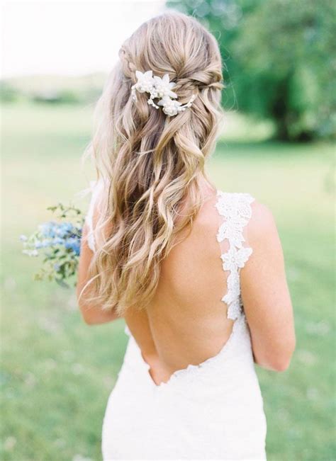 the most romantic bridal half up wedding hairstyles fabmood wedding colors wedding themes