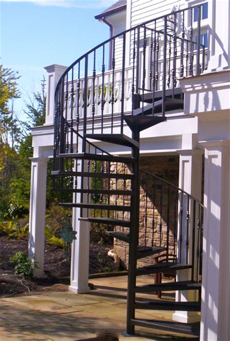 Patio To Balcony Spiral Staircase Finelli Ironworks