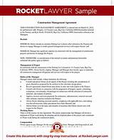 Construction Project Management Contract Template Images