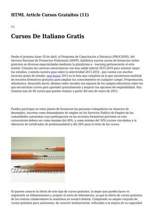 Html Article Cursos Gratuitos Pdf