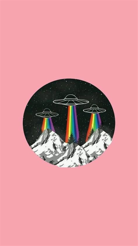 Aliens Uploaded By Victoria Gorostide On We Heart It With Images Rainbow Wallpaper