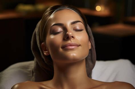 Premium Ai Image Beautiful Woman Receiving Spa Massage In Salon