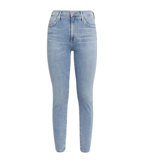 Citizens Of Humanity Blue Rocket High Rise Skinny Jeans Harrods Uk