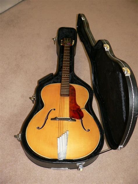 Hofner Senator Blonde Maple Acoustic F Hole Jazz Guitar 1959 Vgc 56