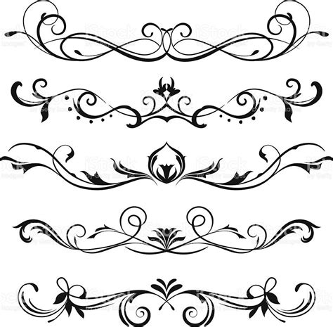 A Various Scroll Designs Fonts Scroll Design Stencil Patterns