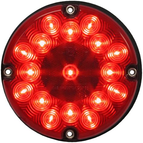 Led Stop Turn Tail Round Transit Red Poly Bag Peterson