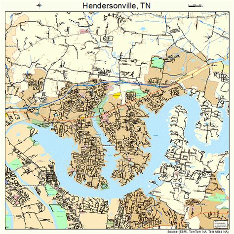 Hendersonville Tennessee Street Map 4733280