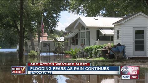 Flooding Fears Continue Tonight Near Brooksville Fla Youtube