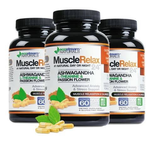 Pack Of 3 Muscle Relax Daynight Natural Herbal Supplement Ecostream Naturals