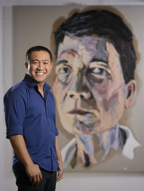 Anh Do With The Vivid Portrait Of His Father Australian Painting