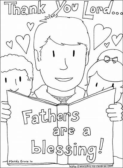 Coloring Father Pages Children Thank Fathers Lord
