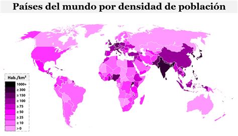 Países Del Mundo Por Densidad De Población 2019 — Saber Es Práctico