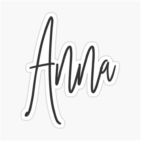 Anna Name Sticker Sticker By Lucabeardesigns Redbubble