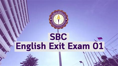 Video ini adalah milik uitm sepenuhnya. SBC english exit exam EP01 - YouTube