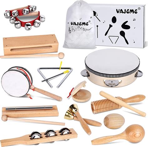 Wisakey Kids Musical Instruments Set Wooden Music