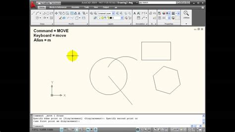 Autocad Tutorials Using The Move Command Youtube