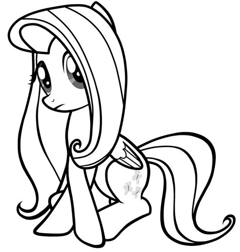 Ponies are little horses very much loved by children. Fluttershy Dress Coloring Pages Coloring Pages