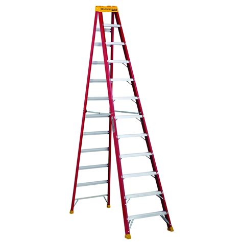 Louisville Ladder 12 Ft Fiberglass Step Ladder Type Ia 300 Lbs Load