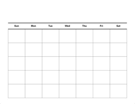5 Day Monthly Calendar Calendar For Planning