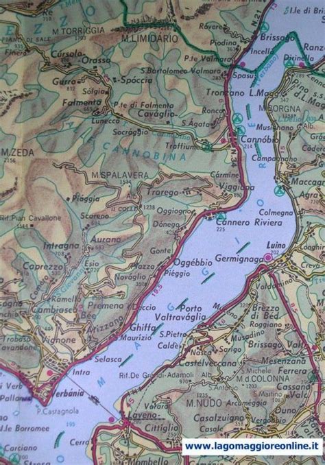 Carta Geografica Lago Maggiore