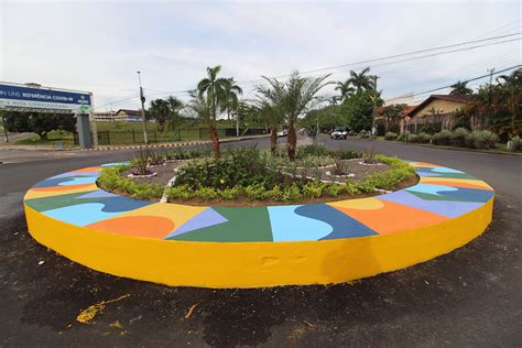 Rotatória Do Parque Das Laranjeiras Ganha Novo Paisagismo E Pintura Portal Do Marcos Santos