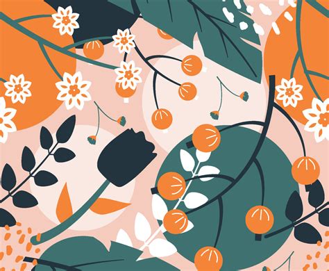 Seamless Spring Floral Pattern Freevectors